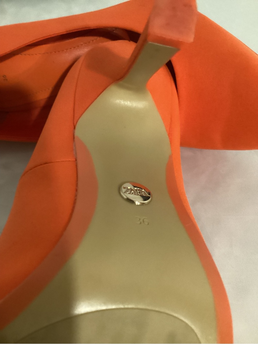Zara Orange Pointed-Toe Stiletto Pumps - Picture 6 of 11